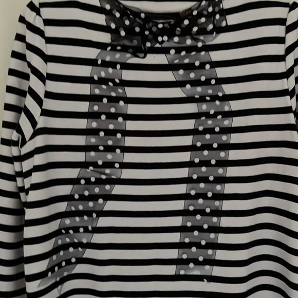 France Lippee Cherie la femme striped Dress with unique print Japan 100% Cotton - Picture 4 of 7